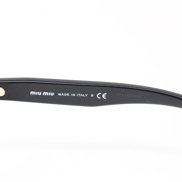 MIU MIU #30073 Black Oval Cat Eye Sunglasses main image 4